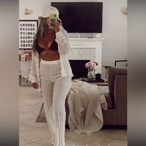 crinkle cover up set